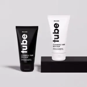 Free Cosmetic Tubes Packaging Mockup (PSD)