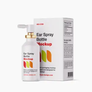 Free Ear Spray Bottle Mockup (PSD)