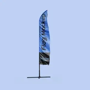 Free Realistic Feather Flag Mockup (PSD)