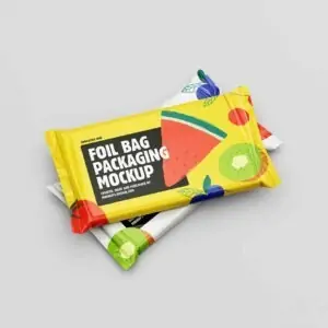 Free Foil Food Pouch Mockup (PSD)