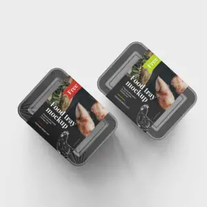 Free Plastic Food Tray / Container Mockup (PSD)