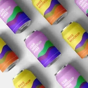 Free Beverage / Soda Can Mockup (PSD)