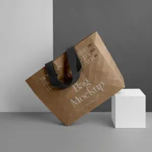 Free Big Paper Shopping Bag Mockup (PSD)