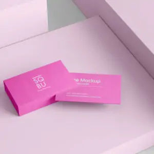 Free Stacked Business Card Mockup (PSD)