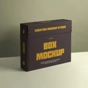 Free Cardboard Packaging Box Mockup (PSD)
