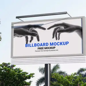 Free Outdoor Advertising Billboard Mockup (PSD)