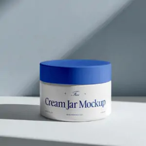 Free Plastic Cream Jar Mockup (PSD)