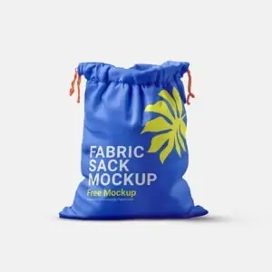 Free Fabric Sack / Pouch Mockup (PSD)