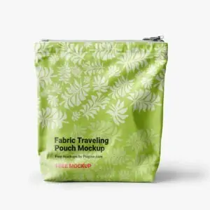 Free Fabric Traveling Bag / Pouch Mockup (PSD)