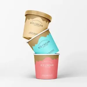 Free Ice Cream Paper Tub Mockup (PSD)