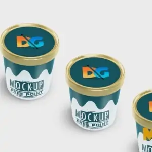 Free Ice Cream Cups Mockup (PSD)