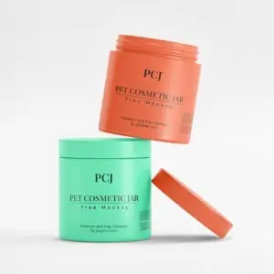 Free Plastic Cosmetic Jar Mockup (PSD)