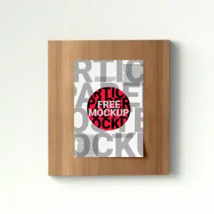 Free Pasted Vertical Wall Poster Mockup (PSD)