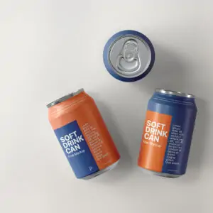 Free Soft Drink Can Mockup (PSD)
