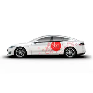 Free Tesla Model S Car Branding Mockup (PSD)