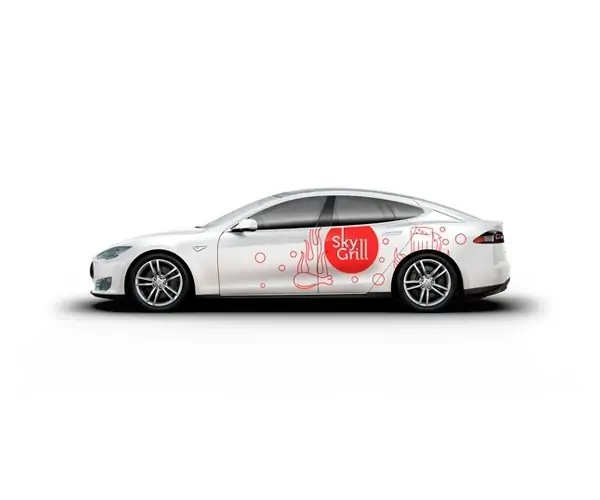Free Tesla Model S Car Branding Mockup (PSD)