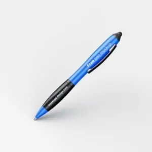 Free Floating Blue Pen Mockup (PSD)