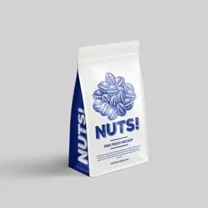 Free Plastic Food Pouch Mockup (PSD)