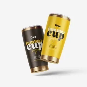 Free Tumbler Mug Mockup (PSD)