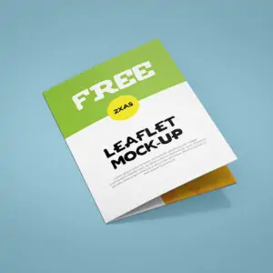 Free A5 Bi-Fold Brochure Mockup (PSD)