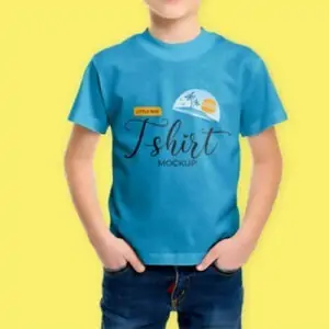 Free Little Boy / Kids T-Shirt Mockup (PSD)