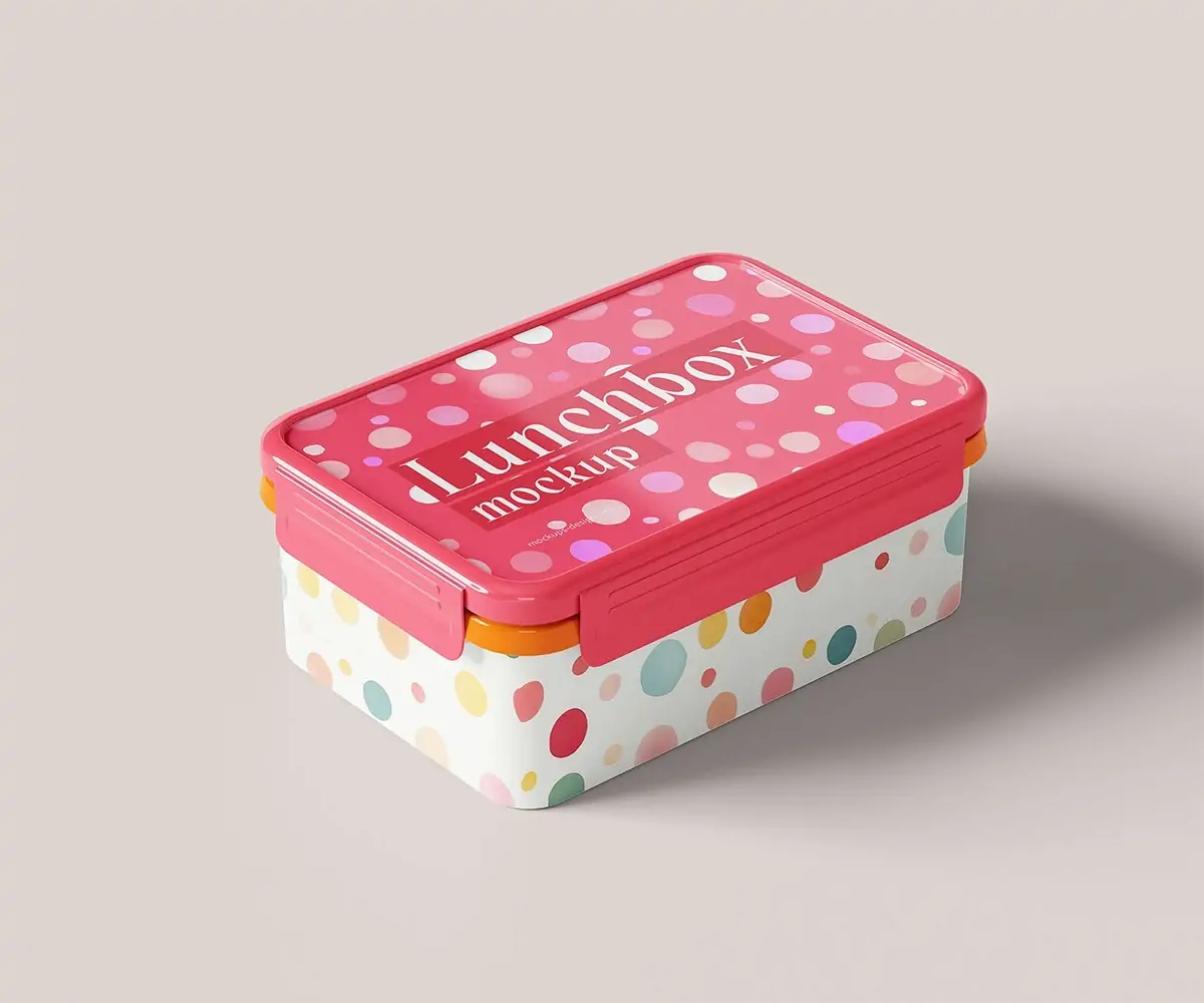 Free Plastic Lunch Box Mockup (PSD)