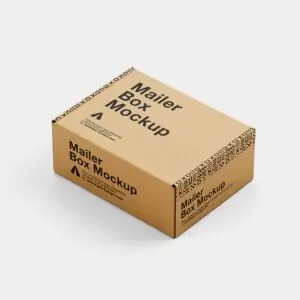 Free Carboard Packaging Box Mockup (PSD)