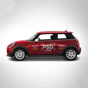 Free Mini Cooper Car Mockup (PSD)