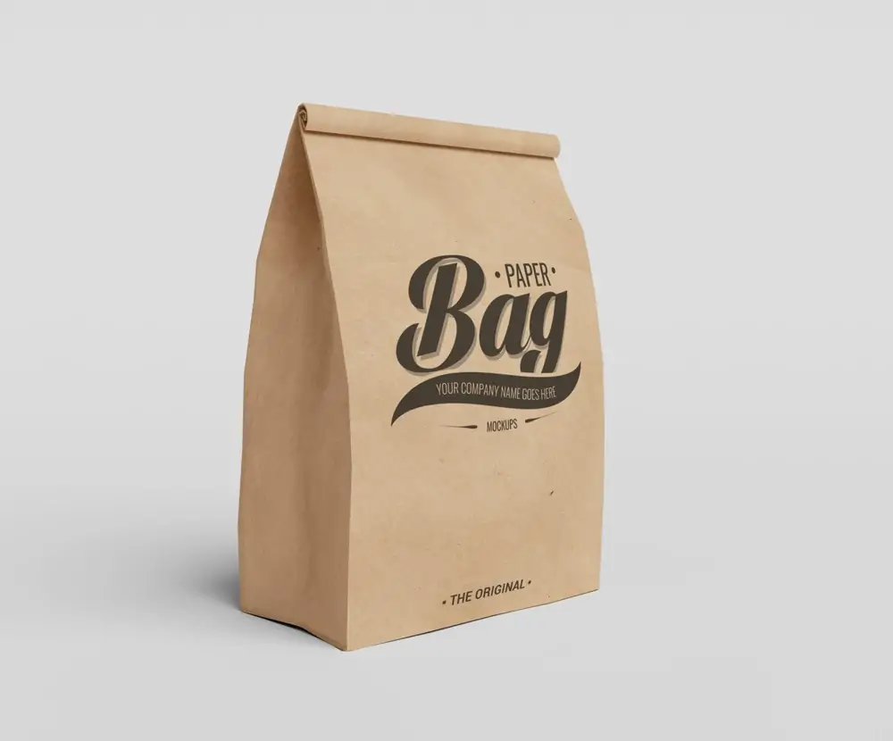 Free Paper Bag Packaging Mockup (PSD)