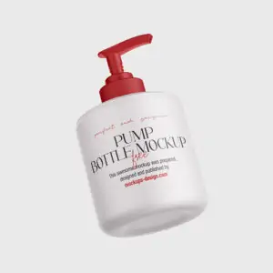 Free Hand Wash Pump Bottle Mockup (PSD)