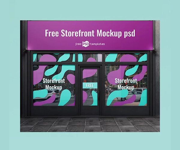 Free Storefront Sign Mockup (PSD)