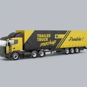 Trailer Truck Mockup
