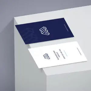 Free White Blue Business Cards Mockup (PSD)