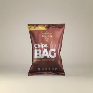 Free Front View Chips Bag Mockup (PSD)