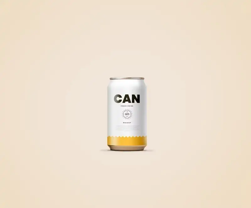 Free Beverage Can Mockup (PSD)