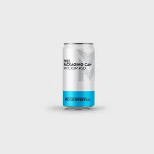 Free Aluminum Soda Can Mockup (PSD)