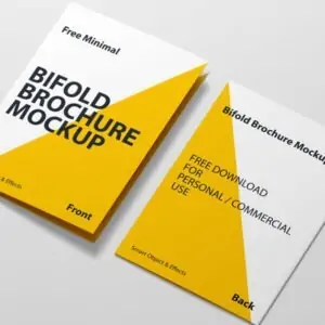 Free Minimal Bifold Brochure Mockup (PSD)