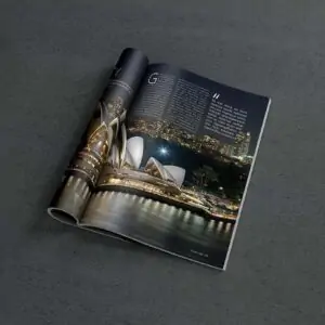 Free Folded Magazine Mockup (PSD)