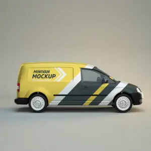 Free Minivan Side View Mockup (PSD)