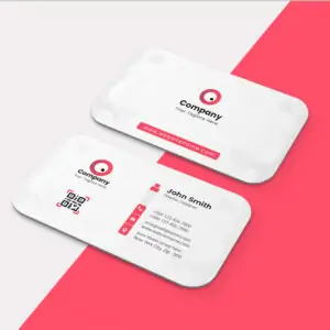 Free White Round Corner Business Card Mockup (PSD)