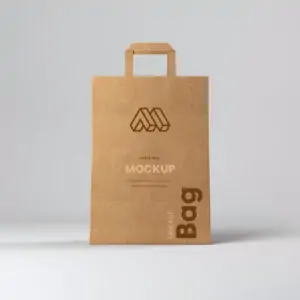 Free Shopping / Gift Paper Bag Mockup (PSD)