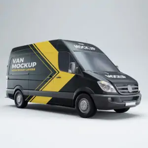 Free Mercedes Van Mockup (PSD)