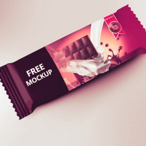 Free Chocolate Bar Packaging Mockup (PSD)