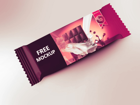free chocolate bar packaging mockup vectoclub