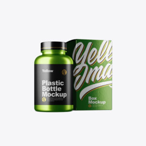 Free-Metallc-Bottle-w-Metallic-Paper-Box-Mockup