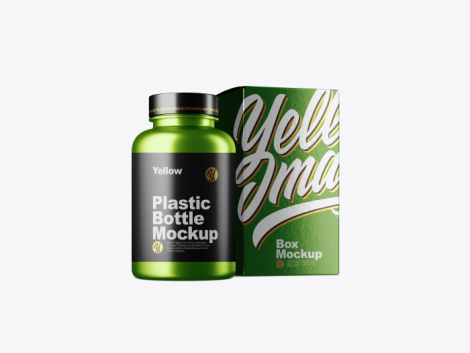 Free-Metallc-Bottle-w-Metallic-Paper-Box-Mockup