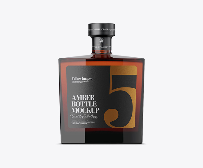 Free Perfume Glass Bottle Mockup PSD