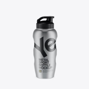 Free Metallic Sport Water Bottle Mockup PSD