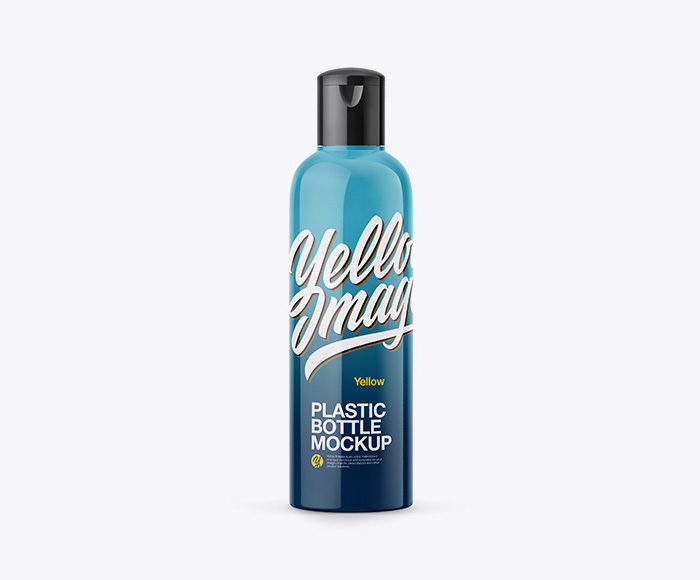 Free Glossy Plastic Bottle Mockup PSD